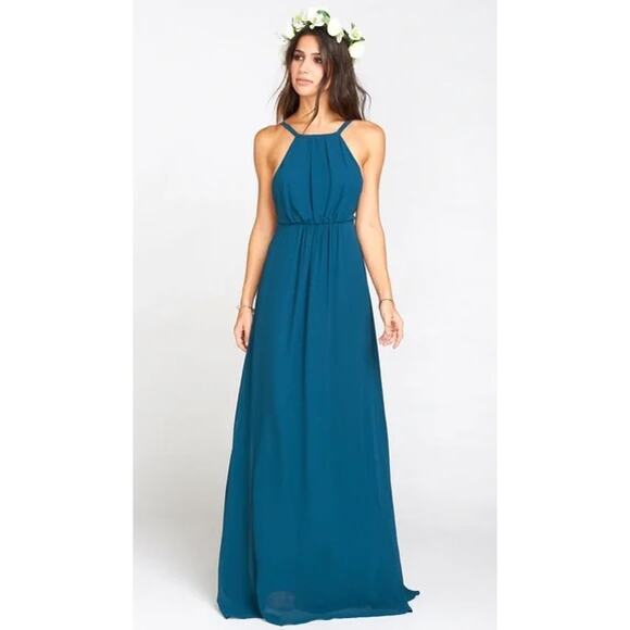Show Me Your Mumu Amanda Deep Jade Blue Maxi Dress Women's Size‎ Medium M - Picture 1 of 11